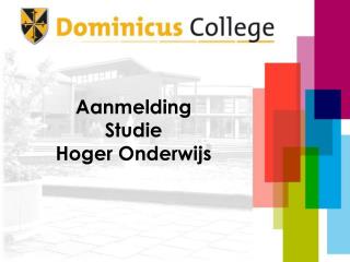 Aanmelding Studie Hoger Onderwijs