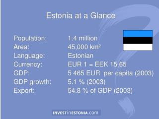 Estonia at a Glance