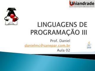 LINGUAGENS DE PROGRAMAÇÃO III