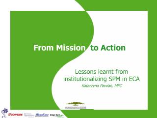 From Mission to Action