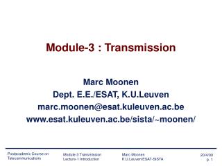 Module-3 : Transmission