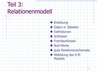 Teil 3: Relationenmodell