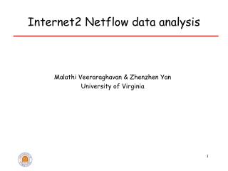 Internet2 Netflow data analysis