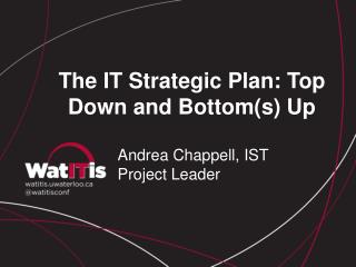 The IT Strategic Plan: Top Down and Bottom(s) Up