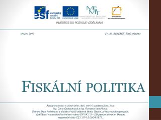 Fiskální politika