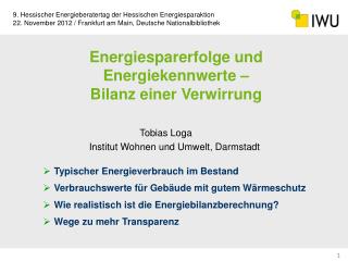 Energiesparerfolge und Energiekennwerte – Bilanz einer Verwirrung