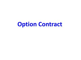 Option Contract