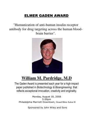 ELMER GADEN AWARD