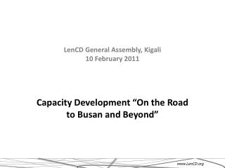 LenCD General Assembly, Kigali 10 February 2011