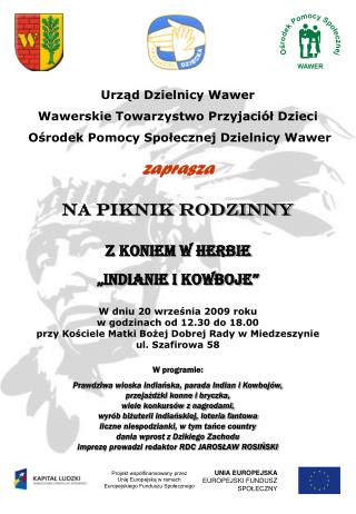 Urząd Dzielnicy Wawer Wawerskie Towarzystwo Przyjaciół Dzieci
