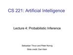 CS 221: Artificial Intelligence