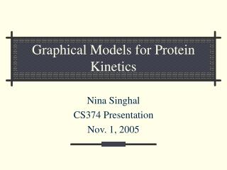 Graphical Models for Protein Kinetics