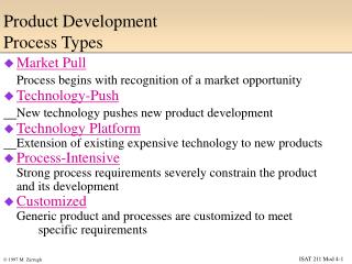 Product Development Process Types