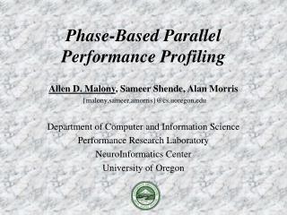 Phase-Based Parallel Performance Profiling