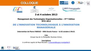 COLLOQUE