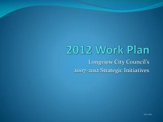 2012 Work Plan