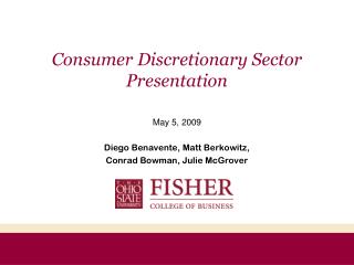 Consumer Discretionary Sector Presentation