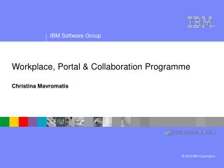 Workplace, Portal & Collaboration Programme
