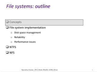 File systems: outline