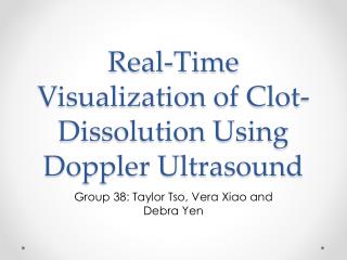 Real-Time Visualization of Clot-Dissolution Using Doppler Ultrasound