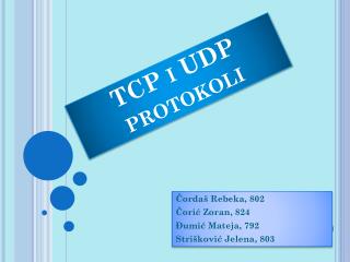 TCP i UDP protokoli