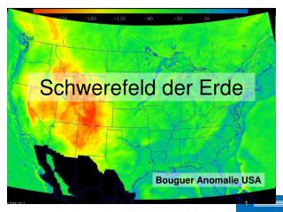 Bouguer Anomalie USA