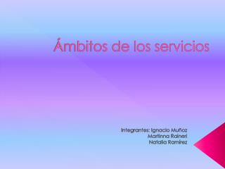 Ámbitos de los servicios