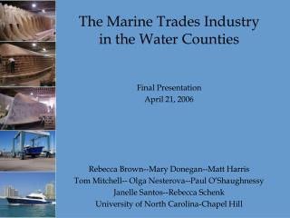 The Marine Trades Industry in the Water Counties