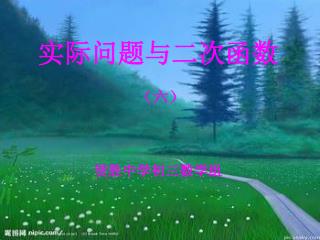 实际问题与二次函数