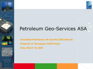 Petroleum Geo-Services ASA