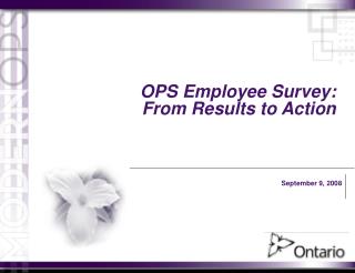 OPS Employee Survey: From Results to Action