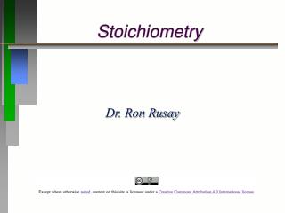 Stoichiometry