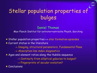 Stellar population properties of bulges