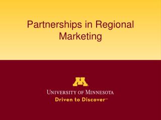 Partnerships in Regional Marketing