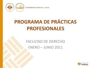 PROGRAMA DE PRÁCTICAS PROFESIONALES