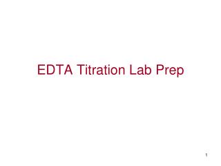 EDTA Titration Lab Prep