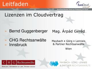 Lizenzen im Cloudvertrag