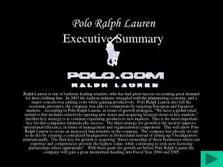 Polo Ralph Lauren Executive Summary
