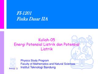 FI-1201 Fisika Dasar IIA