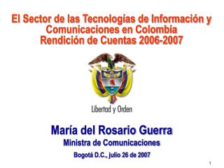 María del Rosario Guerra Ministra de Comunicaciones