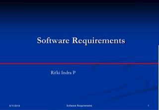 Software Requirements