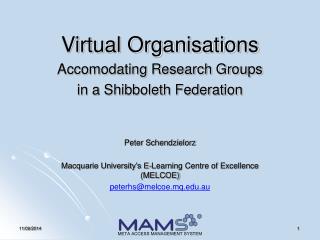 Virtual Organisations