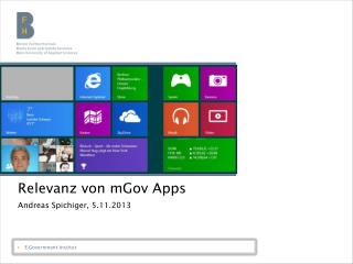 Relevanz von mGov Apps