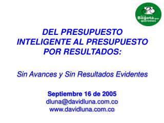 Presupuesto Inteligente Antecedentes