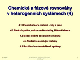 Chemické a fázové rovnováhy v heterogenních systémech (4)
