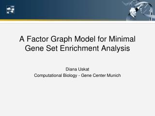 A Factor Graph Model for Minimal Gene Set Enrichment Analysis