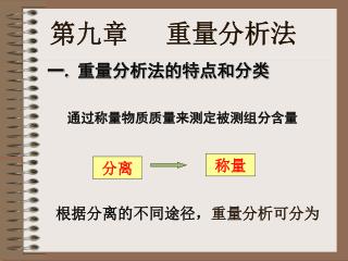 第九章 重量分析法