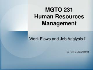 MGTO 231 Human Resources Management