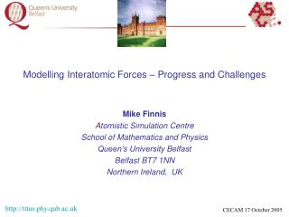 Modelling Interatomic Forces – Progress and Challenges