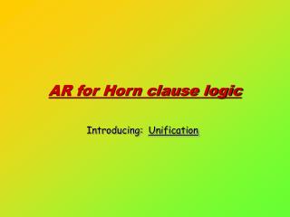 AR for Horn clause logic